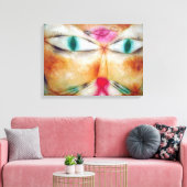 ポール・クレー・キャット・アンド・バード キャンバスプリント (インサイチュ (リビング))