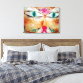 ポール・クレー・キャット・アンド・バード キャンバスプリント (インサイチュ (寝室))