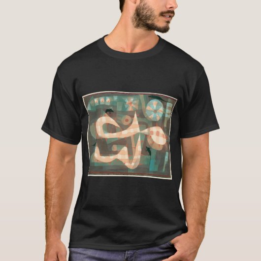 ポール・クレー・シュタットR(抽象パターン・表現主義 Tシャツ (正面)