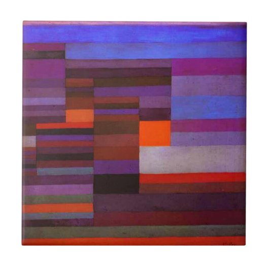 ポール・クレー・ファイア夕べ・タイル タイル (正面)