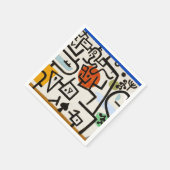 ポール・クレー「リッチポート」モダン抽象芸術 スタンダードカクテルナプキン (角)