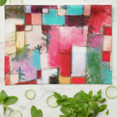 ポール・クレー・レッド・グリーンとバイオレット キッチンタオル (折り畳み)