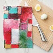 ポール・クレー・レッド・グリーンとバイオレット キッチンタオル (四つ折り)