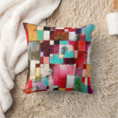 ポール・クレー・レッド・グリーンとバイオレット クッション (ブランケット)