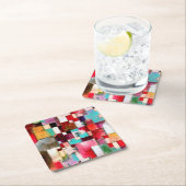 ポール・クレー・レッド・グリーンとバイオレット スクエアペーパーコースター (インサイチュ)