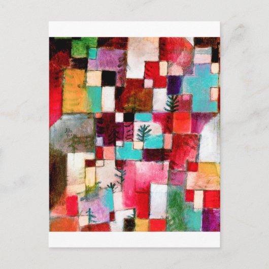 ポール・クレー・レッド・グリーンとバイオレット ポストカード (正面)