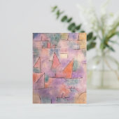 ポール・クレー – 帆船付き港 ポストカード (スタンド正面)