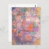 ポール・クレー – 帆船付き港 ポストカード (正面/裏面)
