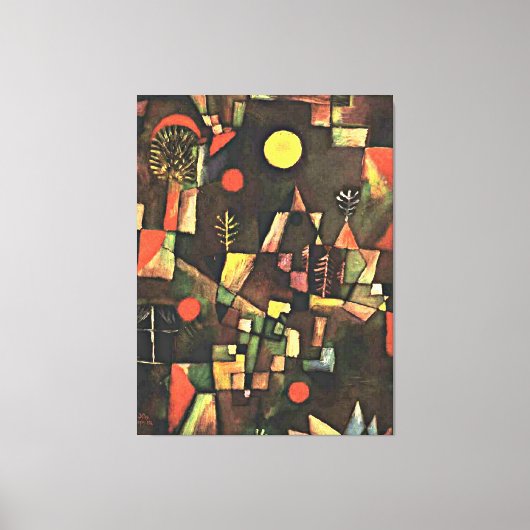 ポール・クレー – 有名絵画な満月 キャンバスプリント (正面)