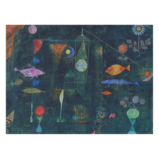 ポール・クレー 魚の魔法 アブストラクト 絵画 グラフィックアート テーブルクロス (正面(横))