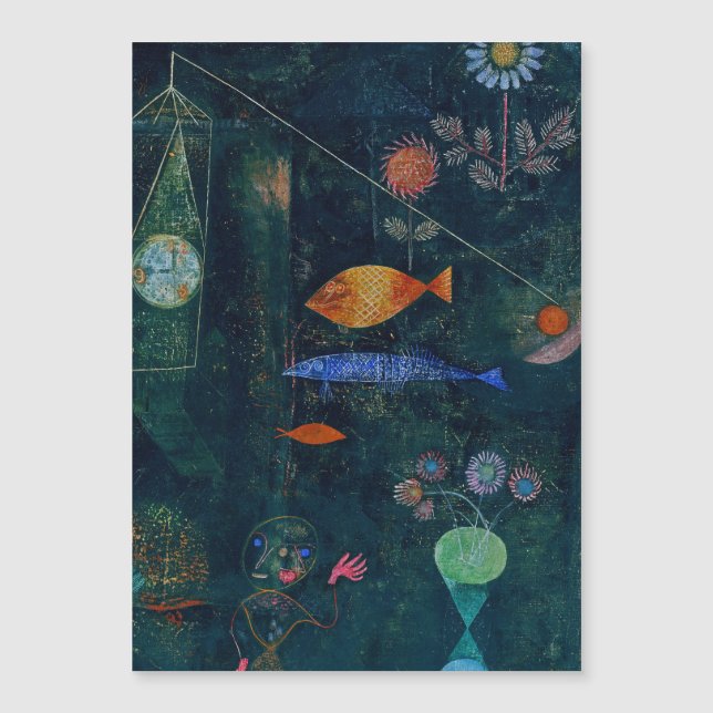 ポール・クレー「魚の魔法」抽象画 グラフィックアート (正面)
