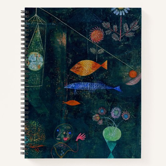 ポール・クレー「魚の魔法」抽象画 グラフィックアート ノートブック (正面)