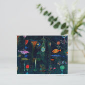 ポール・クレー「魚の魔法」抽象画 グラフィックアート ポストカード (スタンド正面)