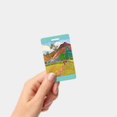 ポール・ゴーガンのタヒチの風景、有名な絵画 バッジ (手持ち)