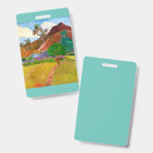 ポール・ゴーガンのタヒチの風景、有名な絵画 バッジ (表裏)