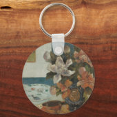 ポール・ゴーガンの中国の芍薬とマンドリン キーホルダー (正面)