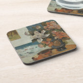 ポール・ゴーガンの中国の芍薬とマンドリン コースター (左側)