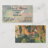 ポール・ゴーガンの『マタモエ（孔雀のある風景）』 名刺 (正面/裏面)