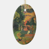 ポール・ゴーガンの『孔雀のある風景』 セラミックオーナメント (右)