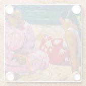 ポール・ゴーガン - タヒチの浜辺の女性たち ガラスコースター (裏面)