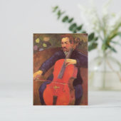 ポール・ゴーガン - チェリスト、ウパウパ・シェクルードの肖像 ポストカード (スタンド正面)