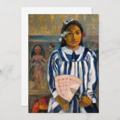 ポール・ゴーガン - テハマナの先祖たち サンキューカード (正面/裏面)