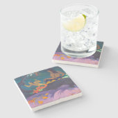 ポール・ゴーガン - 海辺にて / ファタタ・テ・ミティ ストーンコースター (横)