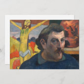 ポール・ゴーガン - 黄色いキリストの自画像 招待状 (正面/裏面)