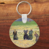 ポール・ゴーギャンが水浴びる女性 キーホルダー (正面)