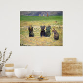 ポール・ゴーギャンが水浴びる女性 ポスター (キッチン)