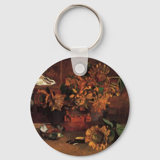 ポール・ゴーギャンによるレスペランス(希望)との静物生活 キーホルダー (正面)