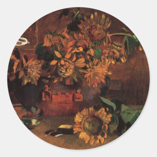 ポール・ゴーギャンによる『希望のある静物画』 ラウンドシール (正面)