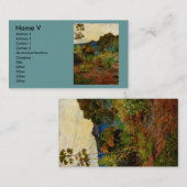 ポール・ゴーギャンのマルティニクの景色(1887年) 名刺 (正面/裏面)