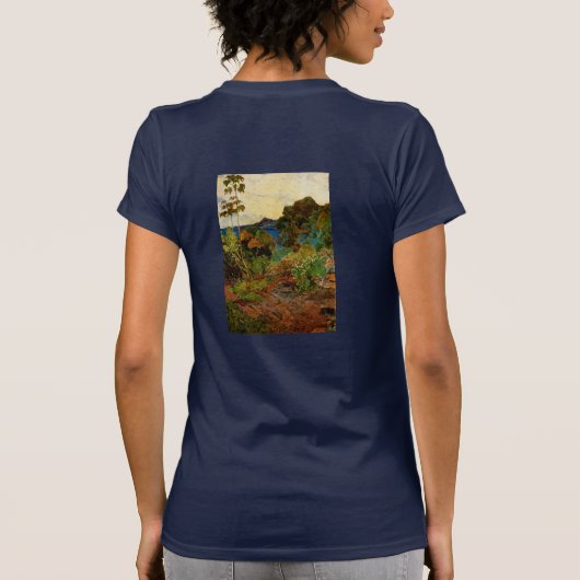 ポール・ゴーギャンのマルティニクの景色(1887年) Tシャツ (裏面)