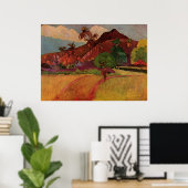 ポール・ゴーギャンの田火田風景（1893年） ポスター (ホームオフィス)