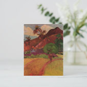 ポール・ゴーギャンの田火田風景（1893年） ポストカード (スタンド正面)