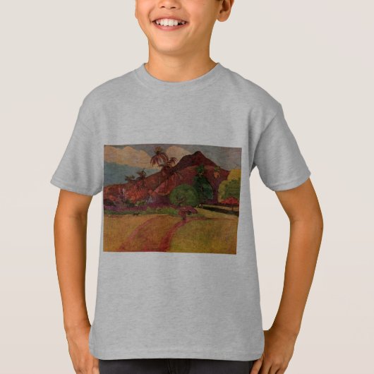 ポール・ゴーギャンの田火田風景(1893年) Tシャツ (正面)