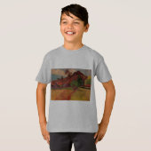 ポール・ゴーギャンの田火田風景(1893年) Tシャツ (正面フル)
