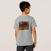 ポール・ゴーギャンの田火田風景(1893年) Tシャツ (裏面フル)