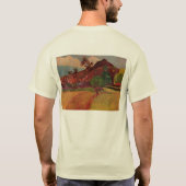 ポール・ゴーギャンの田火田風景(1893年) Tシャツ (裏面)