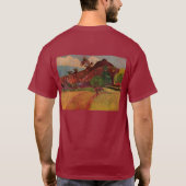 ポール・ゴーギャンの田火田風景(1893年) Tシャツ (裏面)