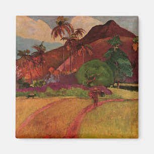 ポール・ゴーギャンのTahitianの景色(1893年) マグネット