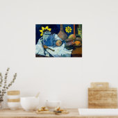 ポール・ゴーギャンまだティーポットとフルーツと一緒に暮らす ポスター (キッチン)