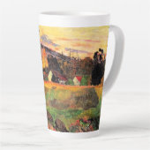 ポール・ゴーギャン絵を描が有名な来のよこら、 カフェラテマグ (右アングル)