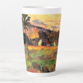 ポール・ゴーギャン絵を描が有名な来のよこら、 カフェラテマグ (正面)