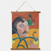 ポール・ゴーギャン自画像モダンアートウッドウォール 吊り下げ型タペストリー (正面)