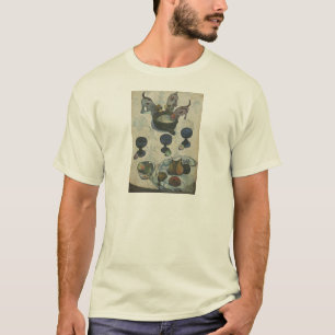 ポール・ゴーギャン著3匹の子犬が付いている静物画 Tシャツ