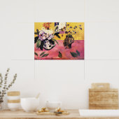 ポール・ゴーギャン頭型の花瓶と木日本の切り ポスター (キッチン)