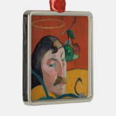ポール・ゴーギャン|の自画像1889年(木の油) メタルオーナメント (右)