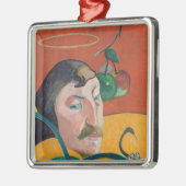 ポール・ゴーギャン|の自画像1889年(木の油) メタルオーナメント (左)